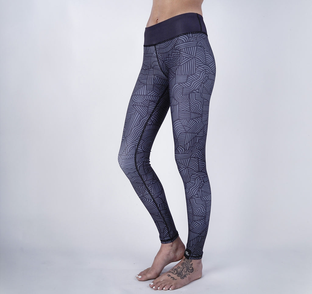 Leggings, Symmetries Tonal Black Micro