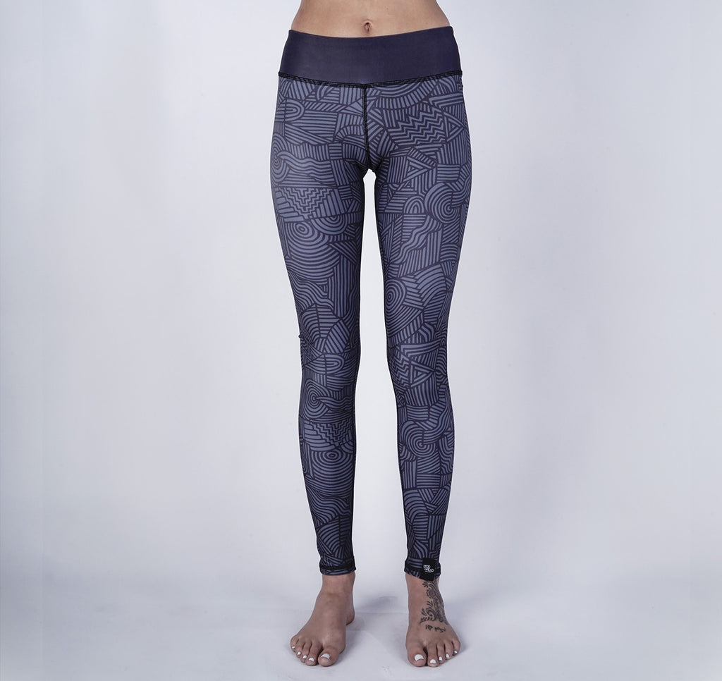 Leggings, Symmetries Tonal Black Micro