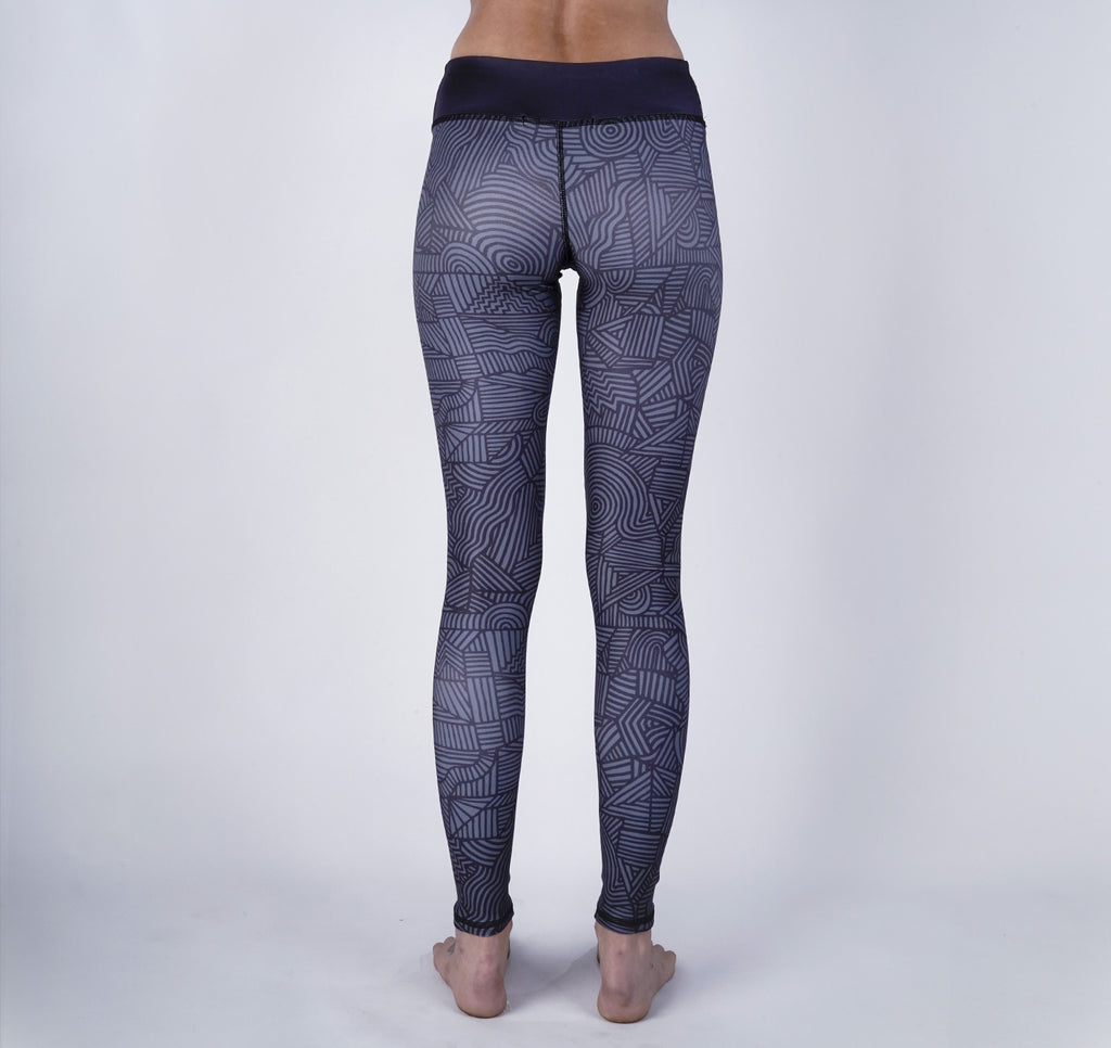 Leggings, Symmetries Tonal Black Micro