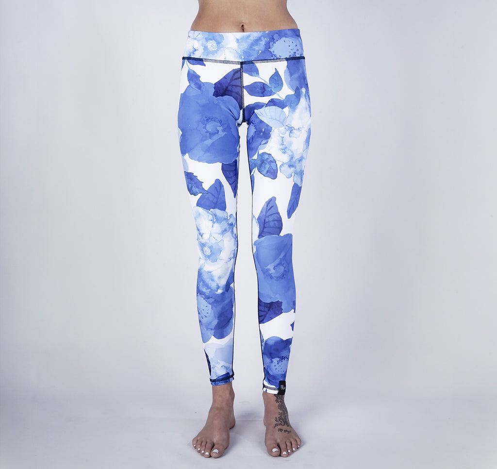 Leggings, Blue Floral