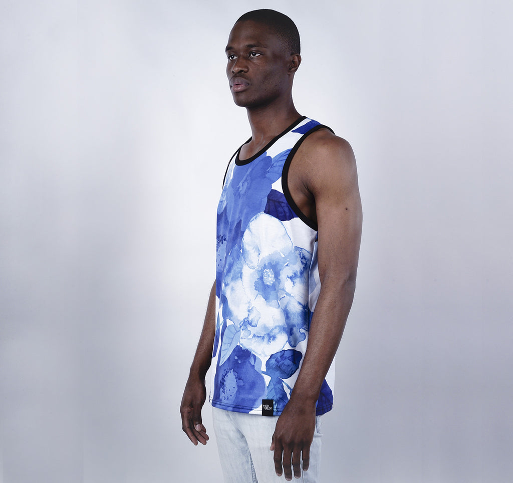 Tank Top, Blue Floral