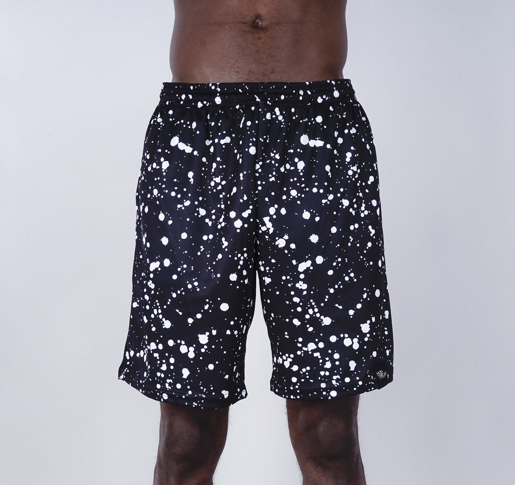 Mesh Shorts, White Speckle