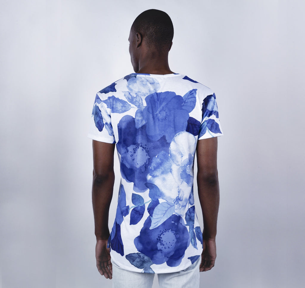 Modern Tee, Blue Floral