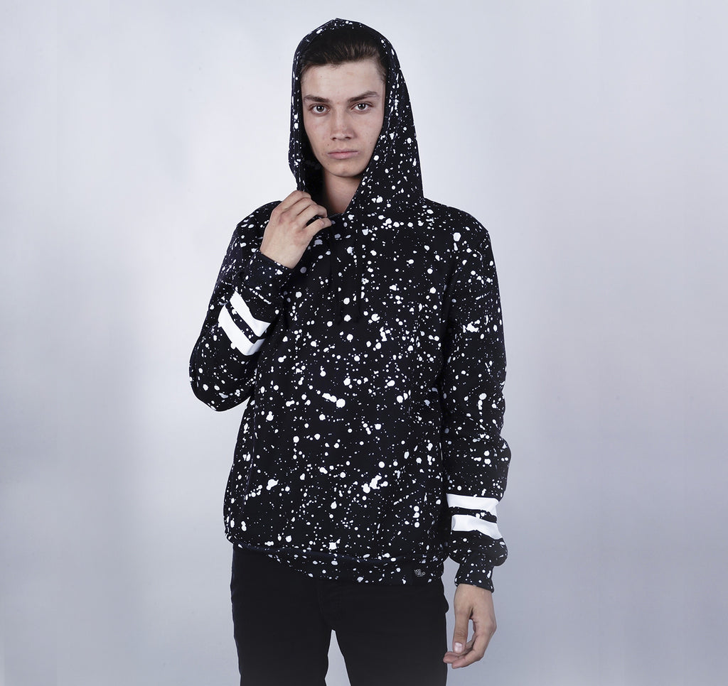 Pullover Hoodie, White Speckle