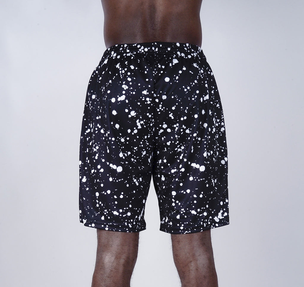 Mesh Shorts, White Speckle