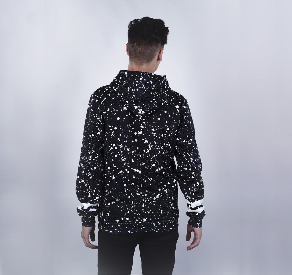 Pullover Hoodie, White Speckle