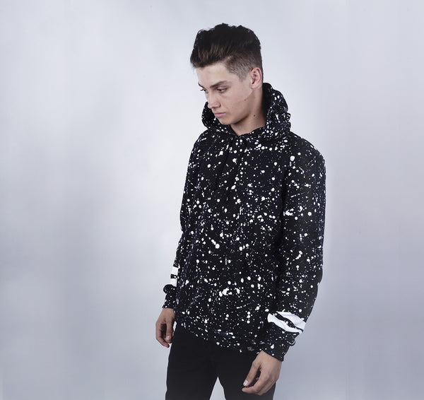 Pullover Hoodie, White Speckle