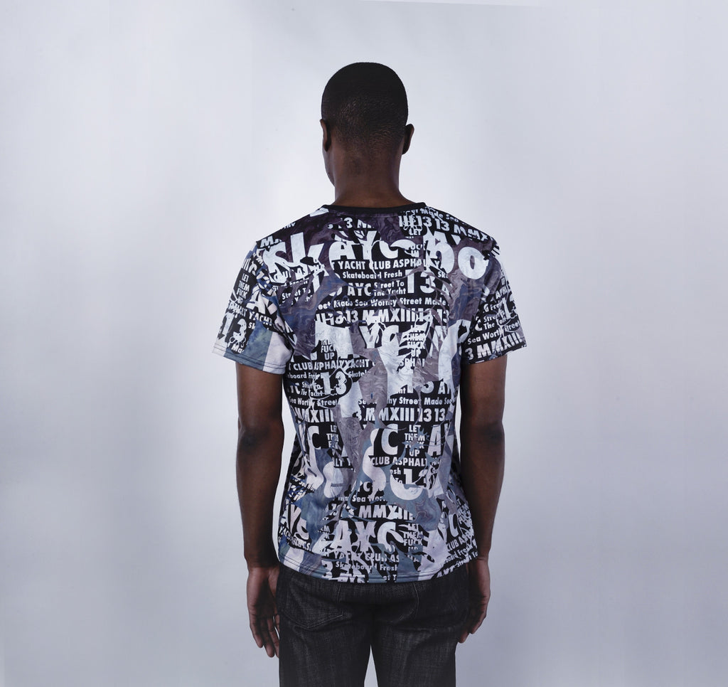 Crew Tee, AYC Gutter Rainbow