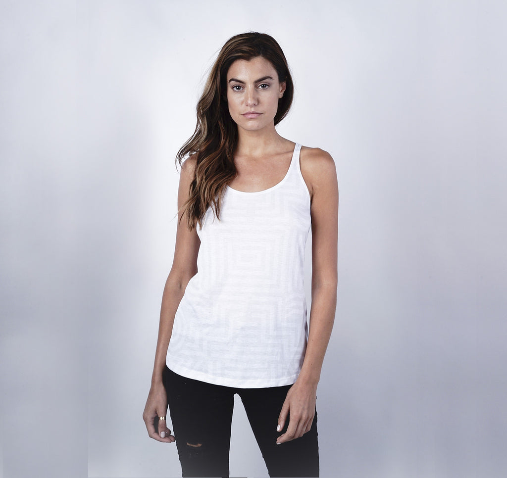 Racerback Tank, Symmetries Parchment