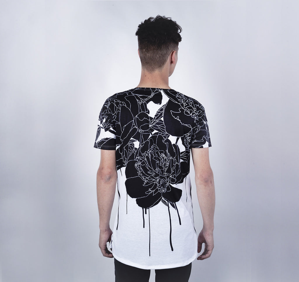 Modern Tee, Black Floral