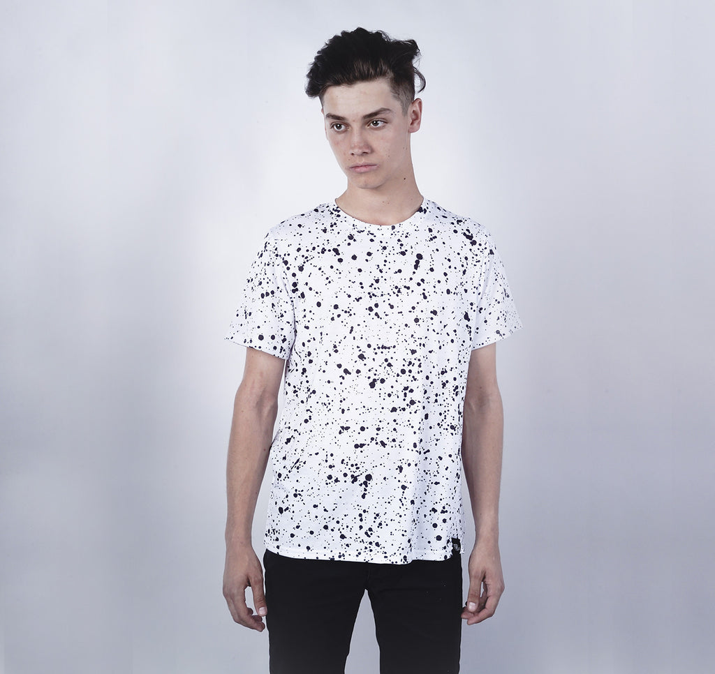 Crew Tee, Black Speckle