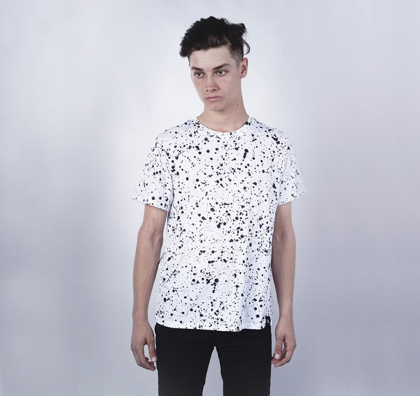 Crew Tee, Black Speckle