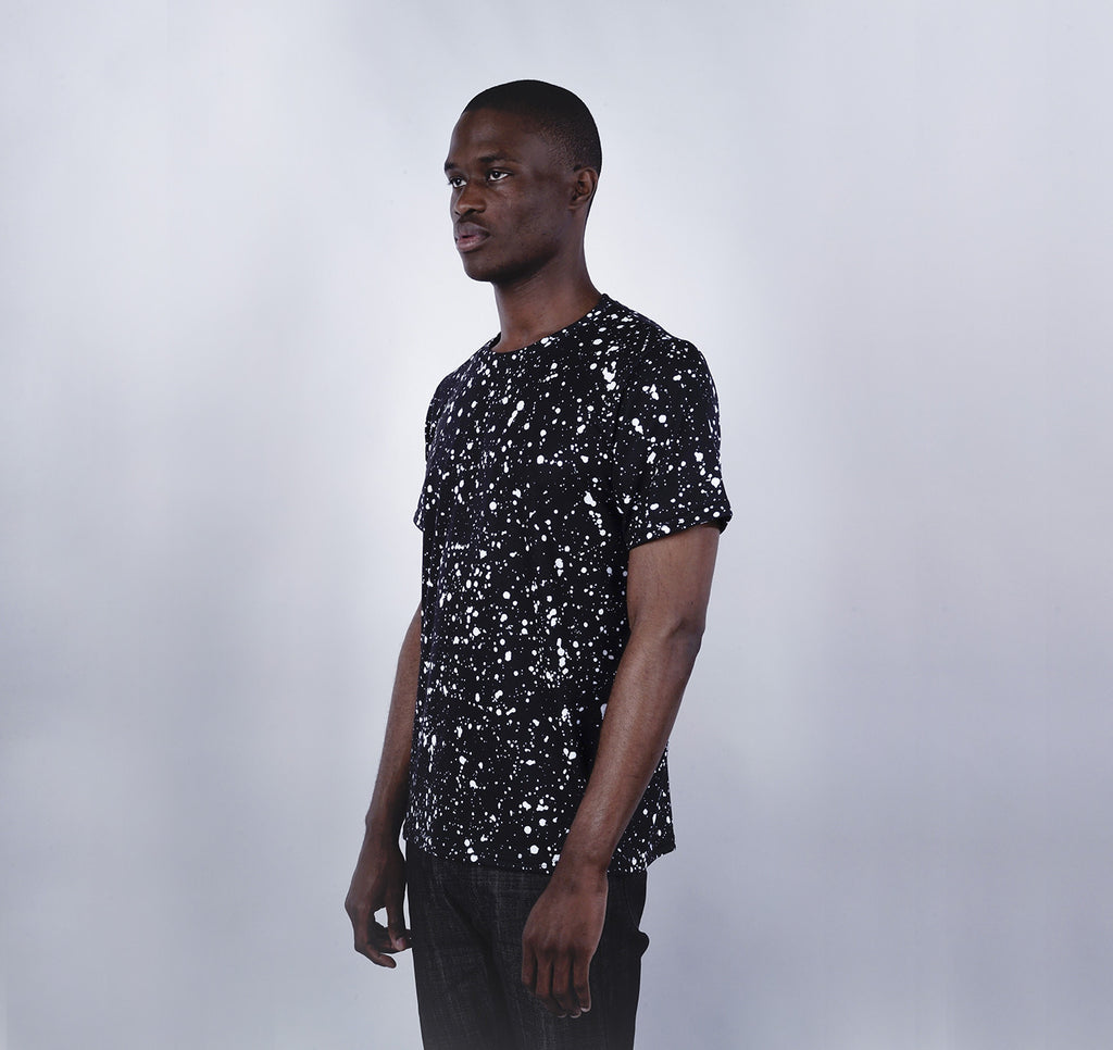 Crew Tee, White Speckle