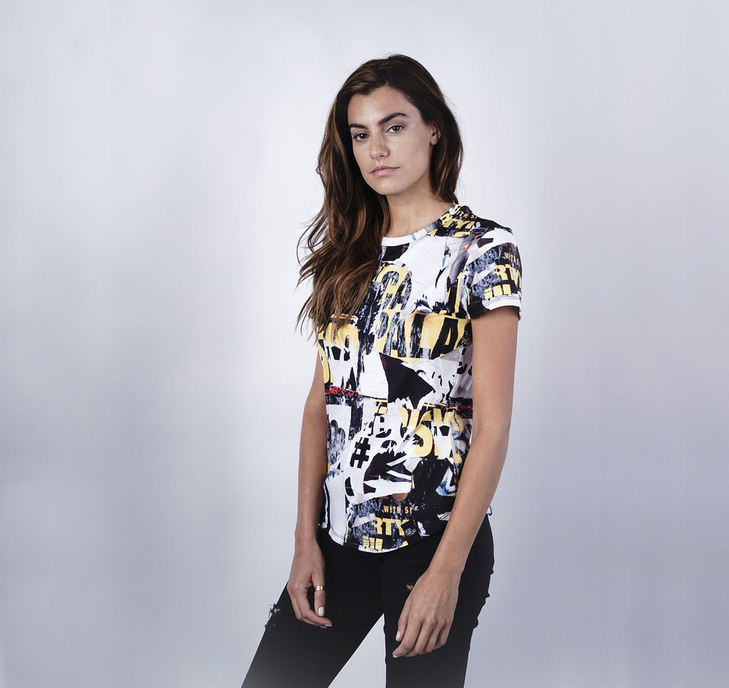 Womens Crew Tee, NYC Grafitti
