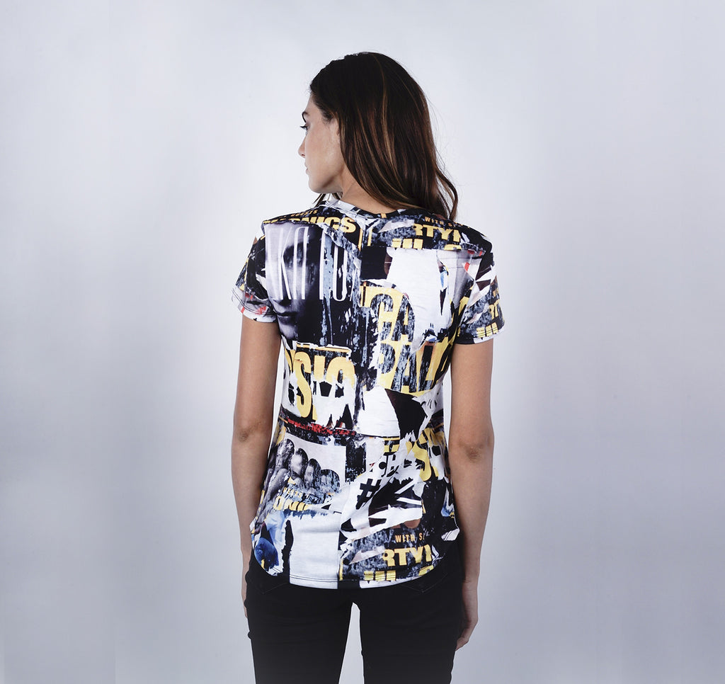 Womens Crew Tee, NYC Grafitti
