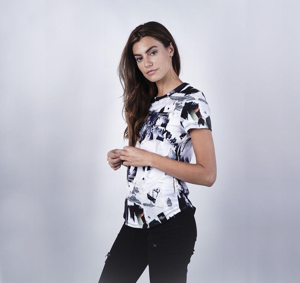 Womens Crew Tee, NYC B&W