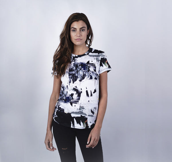Womens Crew Tee, NYC B&W