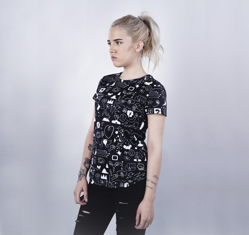 Womens Crew Tee, Nightshade