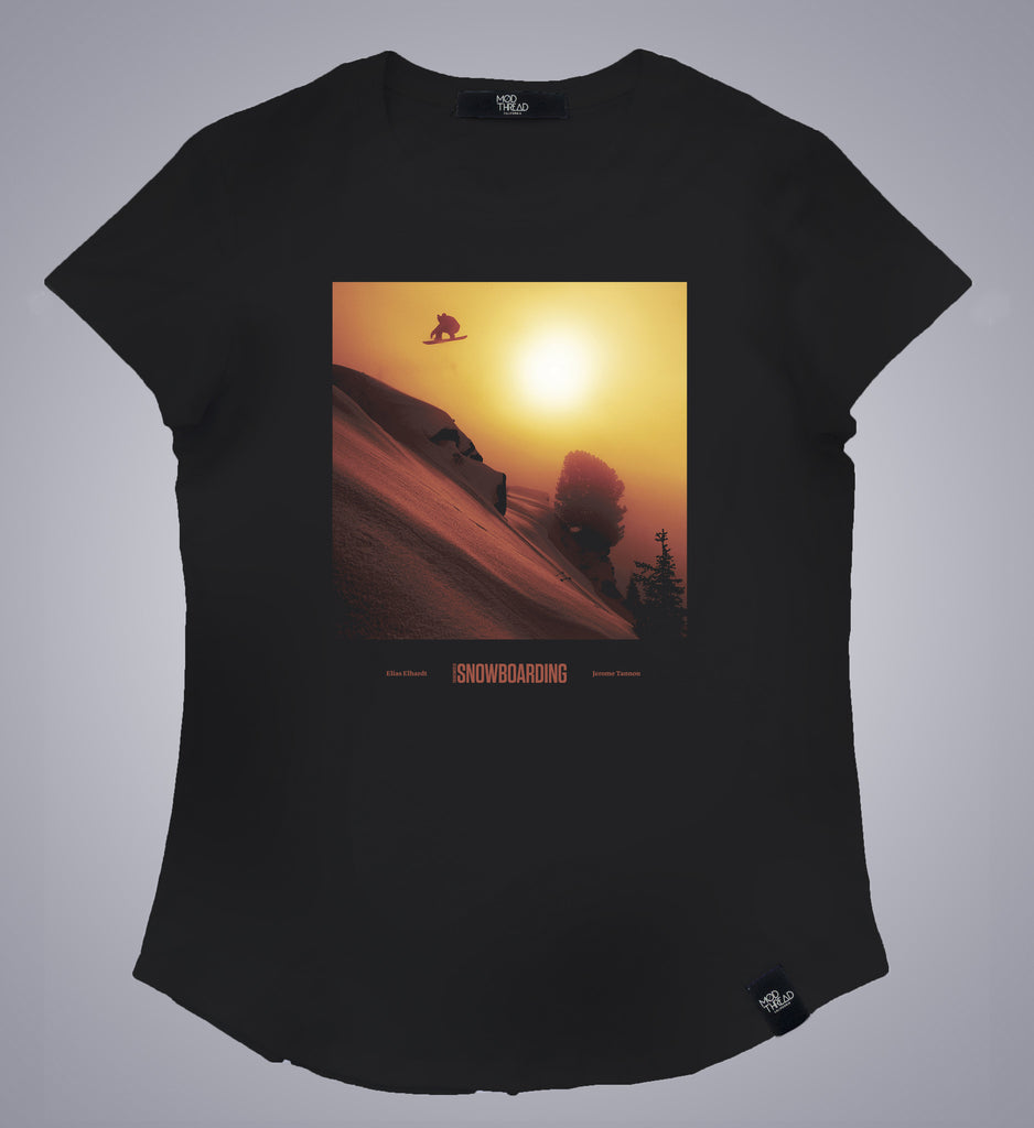 Womens Crew Tee, Elhardt in Black