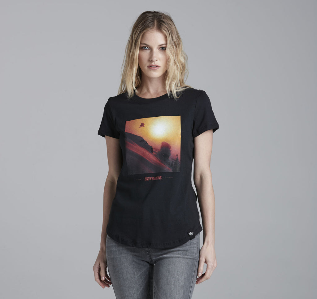 Womens Crew Tee, Elhardt in Black
