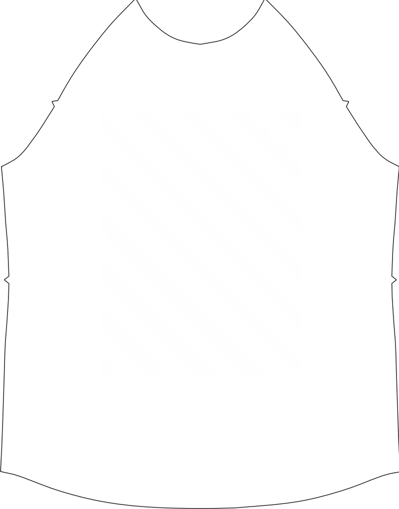 Mens Raglan Stripe, Striped Overlay