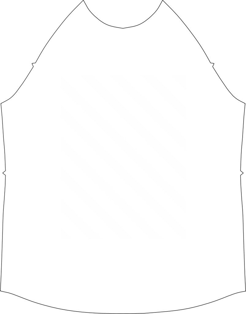 Mens Raglan Stripe, Striped Overlay