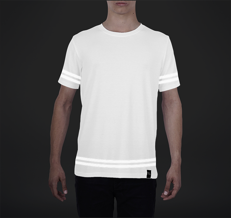 Mens Crew Tee, Athletic Overlay