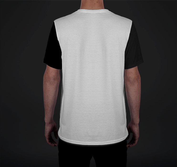 Mens Crew Tee,  Color-blocked