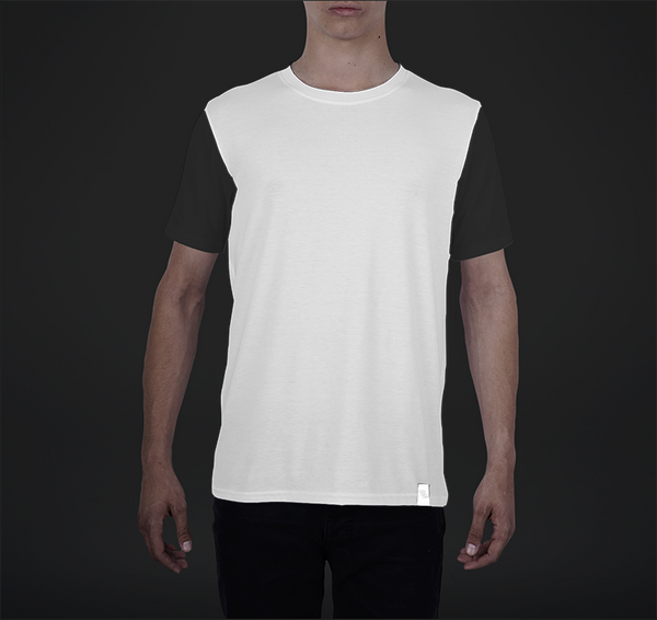 Mens Crew Tee,  Color-blocked
