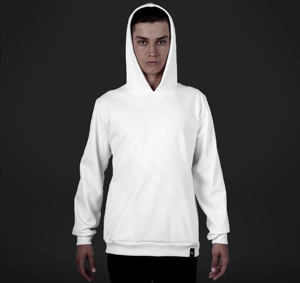 Mens, Pullover Hoodie Striped Overlay