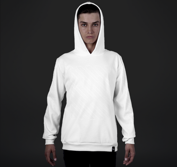 Mens, Pullover Hoodie Striped Overlay
