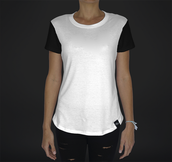 Womens Crew Tee, Color-blocked