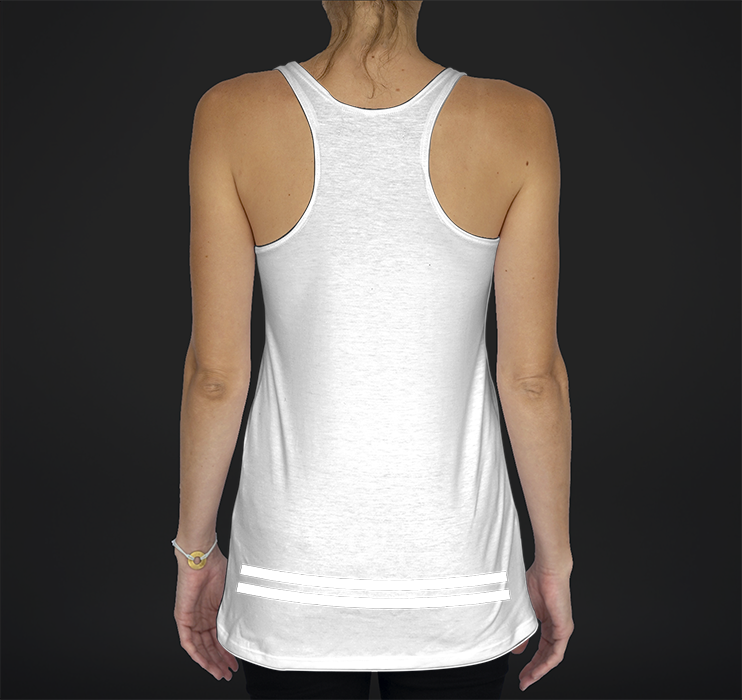 Womens Racerback Tank, Athletic Overlay