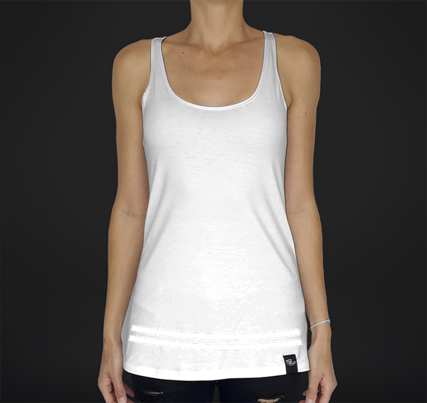 Womens Racerback Tank, Athletic Overlay